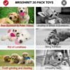 20Pcs Puppy Chew Toys for Teething, Dog Chew Toys with Rope Toys, Pet Dog Toothbrush, Treat Balls, Plush Toys and Squeaky Toys for Small Medium Dogs with Basket - Image 6