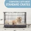OhGeni 30 Inch Orthopedic Waterproof & Machine Washable Dog Bed for Small Medium Pets, 20D Egg Crate Foam Stable Support, Non-Slip Bottom and Removable Cover, Tear-Resistant Invisible Zipper(Gray) - Image 3