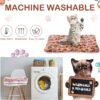 4 Pack Ultra Soft Dog Cat Bed Mat with Cute Prints Reversible Fleece Dog Crate Kennel Pad Cozy Washable Thickened Hamster Guinea Pig Pet Bed Mat for Small Animals(21 x 14 Inches,Vivid Color) - Image 5