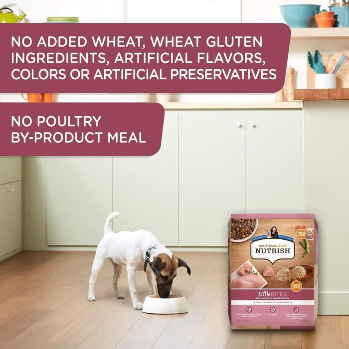 Rachael Ray Nutrish Little Bites Small Breed Natural Premium Dry Dog Food, Real Chicken & Veggies Recipe, 14 Lbs