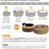 K&H Pet Products Thermo-Kitty Bed Heated Cat Beds for Large Indoor Cats & Dogs, Calming Warming Pillow Pet Bed, Machine Washable, Removable Heater, Safety Listed - Large 20" Round Mocha/Tan - Image 6