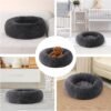 Calming Dog Bed, Dog Beds for Small Melium Dogs, Fluffy Donut Dog & Cat Bed Washable, Round Anti Anxiety Dog Bed, Small Dog Bed with Non-Slip Bottom (Dark Grey, 17" x 17") - Image 6