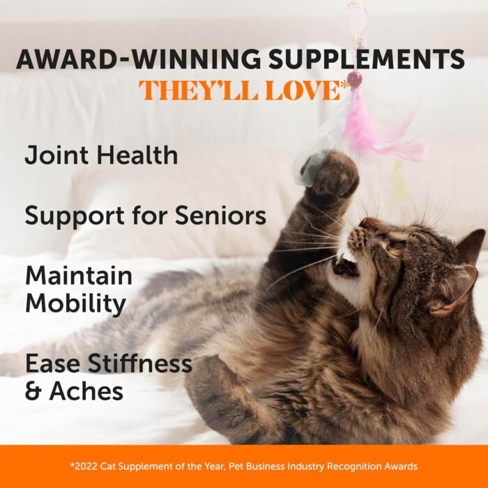 Pet Honesty Cat Hip & Joint Health Crunchy & Creamy Chews - Glucosamine for Cats, Cat Joint Support Supplement, Cat Health Supplies & Hip Support for Indoor Cats & Outdoor Cats - Chicken 30-Day Supply