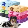 Chumia 8 Pcs Bulk Towels for Drying Dogs Cats Pet Towels Puppy Microfiber Quick Drying Dog Paw Bath Bathing Supplies Absorbent for Medium Pets(Sweet Color,40 x 24 Inch)