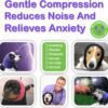Happy Hoodie The Original Dog & Cat Calming Band, Anxiety Relief/Noise Protection-Grooming-Thunder-Fireworks (Large, Blue)