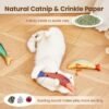 Potaroma Cat Toys Saury Fish, 3 Pack, Catnip Crinkle Sound, Soft and Durable, Interactive Kitten Kicker for Indoor Kitty Exercise 9.4 Inches for All Breeds - Image 4