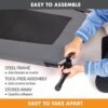 K&H Pet Products Outdoor Elevated Dog Cot, Breathable Cooling Elevated Cot Hammock Pet Bed for Large Dogs, Washable Mesh Cover, Raised Metal Frame, Collapsible, Portable - Large 42 X 30in Gray