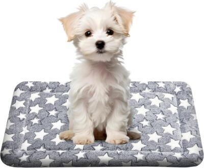 Dog Bed Mat, Reversible Crate Pads for Small/Medium/Large Dogs & Cats Sleeping, Portable & Soft, Dog Beds Crate Pad - Machine Washable Dog Mat Bed Kennel Mat Cat Bed S(24“*18”*1.5“)