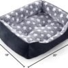 GASUR Rectangle Dog Bed for Large Dogs, Cozy Washable Bed Orthopedic Dog Sofa Bed, Pet Cuddler Anti-Slip Bottom, Soft Calming Sleeping Puppy Warming Puppy Bed (S (20"x 19"x 6"), Black) - Image 8
