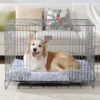 Vonabem Large Dog Bed Crate Pad 36 inch, Washable Pet Crate Beds Large Medium Small Sized Dogs, Deluxe Plush Anti-Slip Dog Mats for Sleeping, Soft Kennel Pad 35 * 23 inch Grey - Image 3