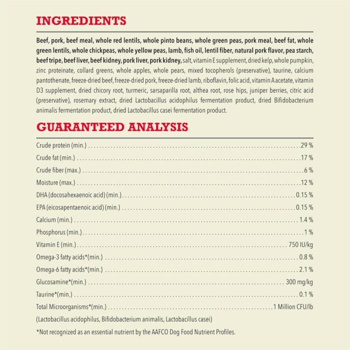 ACANA Grain Free Dry Dog Food, Red Meat Recipe, 25lb