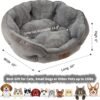 Asvin Small Dog Bed for Small Dogs, Cat Beds for Indoor Cats, Pet Bed for Puppy and Kitty, Extra Soft & Machine Washable with Anti-Slip & Water-Resistant Oxford Bottom, Grey, 20 inches - Image 3