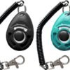 Pet Training Clicker with Wrist Strap - Dog Training Clickers (New Black + Blue) - Image 3