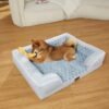 Orthopedic Dog Beds for Large Dogs, Waterproof Memory Foam Large Sized Dog Bed with Sides, Non-Slip Bottom and Egg-Crate Foam Big Dog Bed with Removable Washable Cover(Large,Light Grey) - Image 7