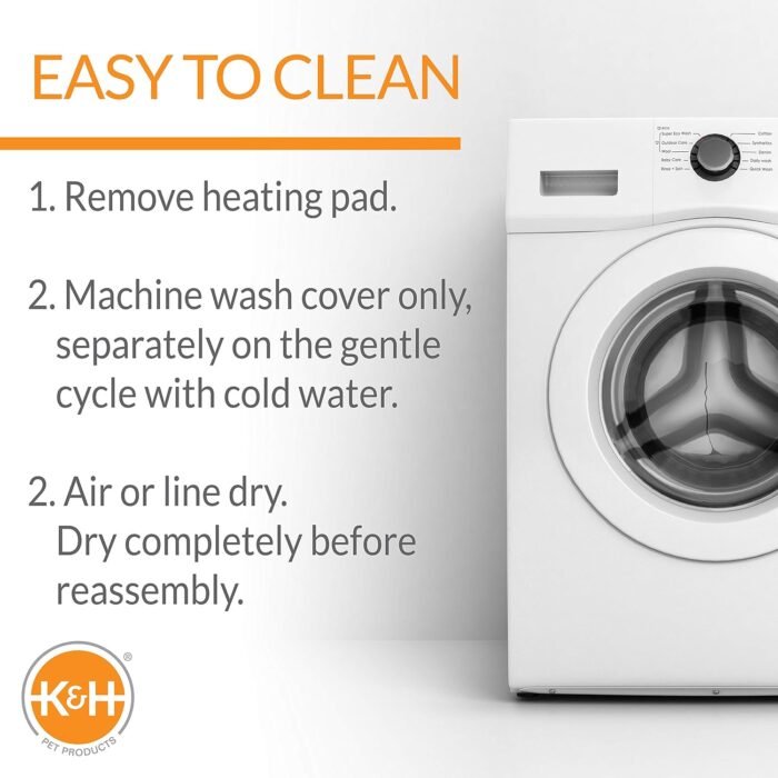 81FyiU1nlhL._AC_SL1500_.jpg K&H Pet Products Heated Cat Bed Pad for Indoor Cats, Thermo-Kitty Mat Calming Warm Pet Heating Pad for Inside Pets, Machine Washable, Waterproof Heater, Safety Listed - 12.5 X 25in Sage/Tan