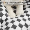 JOEJOY Dog Beds for Small Dogs -Cute Cat Beds for Indoor Cats Calming Pet Beds, Rectangle Orthopedic Cuddle Puppy Bed with Jacquard Shaggy Plush & Anti Slip Bottom, 20x19x6inches, Grey - Image 3