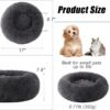 Calming Dog Bed, Dog Beds for Small Melium Dogs, Fluffy Donut Dog & Cat Bed Washable, Round Anti Anxiety Dog Bed, Small Dog Bed with Non-Slip Bottom (Dark Grey, 17" x 17") - Image 4
