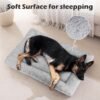 SIWA MARY Dog Bed Mat Soft Crate Pad Washable Anti-Slip Mattress for Large Medium Small Dogs and Cats Kennel Pad (23'' x 18'', Grey) - Image 2