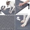 pettycare Elevated Outdoor Dog Bed - Raised Cot for Large Dogs, Heavy Duty Pet Cots Waterproof, Cooling, Washable Breathable Teslin Mesh, Durable, Non Slip, 42 Inches, Grey - Image 4