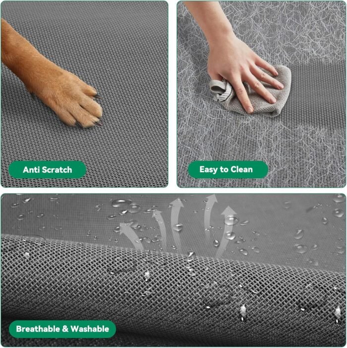 Elevated Dog Bed Raised Outdoor Dog Cot for Extra Large Dogs, Installation Requires No Tools, Frame with Washable Cooling Breathable Mesh Anti-Slip Feet, Indoor Pet Bed, Grey, 48.8 Inches