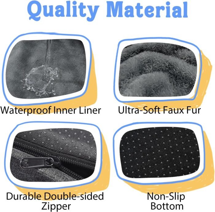 Washable Orthopedic Large Dog Bed - Removable Orthopedic Foam Dog Beds with Bolsters Waterproof Large Dog Bed and Non-Slip Bottom Extra Large Dog Bed Sofa