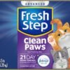 Fresh Step Clean Paws Cat Litter with Febreze Freshness, Advanced Multi Cat Low Tracking Clumping Litter, 37 lbs. (2 x 18.5 lb. Box)