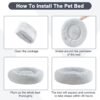 ELSKER&HOME Calming Dog Bed,Donut Washable Warming Soft Round 39 inches Dog Beds for Large Dogs,Anti-Anxiety Fluffy Plush Cushion Bed Fits up to 120 lbs Pets