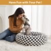 BFPETHOME Donut Dog Beds for Small Dog, Round Cat Beds for Indoor Cats, Calming Pet Bed for Puppy and Kitty with Non-Slip Bottom, Cute Fancy Dog Bed Machine Washable Plush Fabric - Image 4