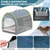 PETSFIT Soft Sided Dog Crate, Travel Dog Crate - 19 Inch Lightweight, Roomy, Easy to Set Up, Portable Pop Up Dog Carrier with Thick Mat, Sturdy Portable Dog Crate Navy Blue - Image 5