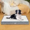 EMPSIGN Reversible Cool and Warm Dog Bed for Crate Pad, Pet Beds with Washable and Removable Cover, Dog Crate Bed Sleeping Mats, Bed for Dog Crate for Large Medium Small Dogs, Grey - Image 7