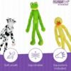 Multipet Swingin' Slevin Frog Dog Plush Toy - Squeaky Dog Toy for All Dogs - Extra Soft Plush Dog Toy - Stuffed Animal Dog Toy for Cuddling & Playing - Cute Dog Pet Toy (27”, Green, 5 Squeakers) - Image 3