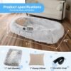 Human Dog Bed, 71"x45"x12" Dog Beds for Humans Size Fits You and Pets, Washable Faux Fur Human Dog Bed for People Doze Off, Napping Orthopedic Dog Bed, Present Plump Pillow, Blanket, Strap - Grey