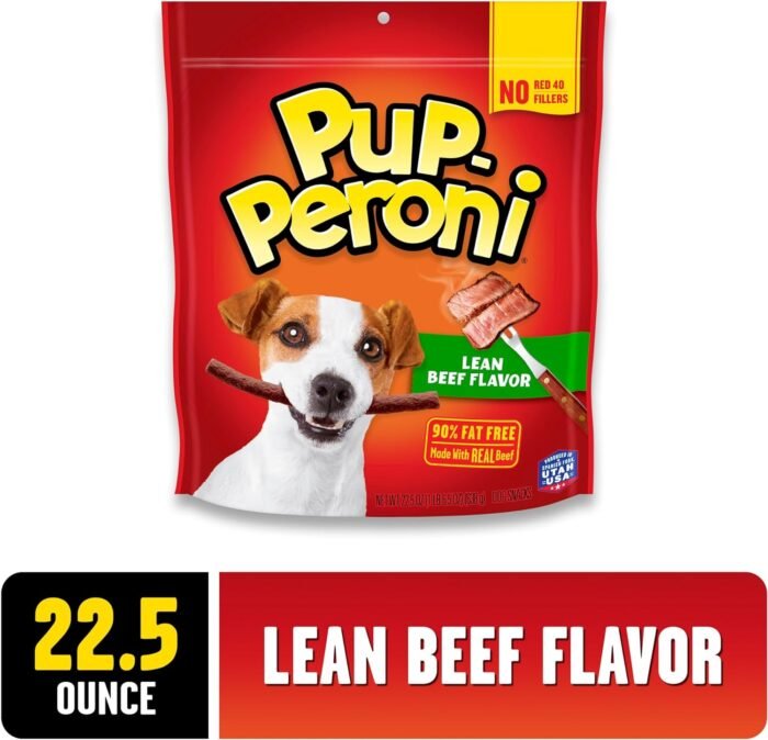 Pup-Peroni Dog Treats, Lean Beef Flavor, 22.5 Ounce, Made with Real Beef, 90% Fat Free
