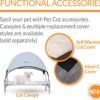 K&H Pet Products Outdoor Elevated Dog Cot, Breathable Cooling Elevated Cot Hammock Pet Bed for Large Dogs, Washable Mesh Cover, Raised Metal Frame, Collapsible, Portable - Large 42 X 30in Gray