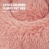 Veehoo Calming Cat Bed & Dog Bed, Anti-Anxiety Donut-Shaped, Plush Faux Fur & Cotton, 20" Pink, Machine Washable, 15 lbs Max Weight - Image 6