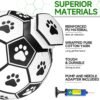 QDAN Dog Toys Soccer Ball with Straps, Interactive Dog Toys for Tug of War, Puppy Birthday Gifts, Dog Tug Toy, Dog Water Toy, Durable Dog Balls World Cup for Small & Medium Dogs（6 Inch） - Image 6