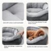 SIWA MARY Dog Beds for Small Medium Large Dogs & Cats. Washable Pet Bed, Orthopedic Dog Sofa Bed, Luxury Wide Side Fancy Design, Soft Calming Sleeping Warming Puppy Bed, Anti-Slip Bottom - Image 6