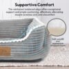 Rectangle Cat Dog Bed for Large Medium Small Pets Indoor Outdoor Machine Washable Sleeping Sofa Non-Slip Bottom Soft Puppy Bed Durable Orthopedic Calming Pet Cuddler (Large, Grey) - Image 3