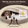 Snoozer Luxury Microsuede Cozy Cave Pet Bed, Large, Buckskin - Image 5