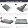 Bedsure Waterproof Dog Beds for Large Dogs - 4 Inch Thicken Up to 80lbs Pet Mat Pillows with Removable Washable Cover, Grey - Image 5