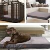 Orthopedic Dog Bed for Large Dogs - Big Waterproof Dog Crate Bed with Removable Washable Cover, Egg Crate Foam Support, Anti-Slip Bottom, Deluxe Plush Pet Bed Mat (Grey) - Image 6