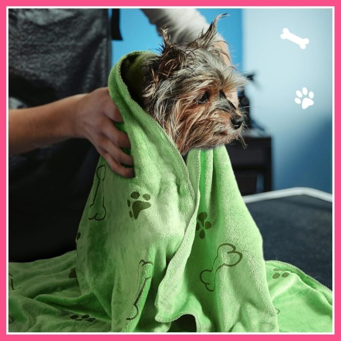 Chumia 8 Pcs Bulk Towels for Drying Dogs Cats Pet Towels Puppy Microfiber Quick Drying Dog Paw Bath Bathing Supplies Absorbent for Medium Pets(Sweet Color,40 x 24 Inch)