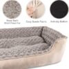 81bcRpXplVL._AC_SL1500_.jpg JOEJOY Rectangle Dog Bed for Large Medium Small Dogs Machine Washable Sleeping Sofa Non-Slip Bottom Breathable Soft Puppy Bed Durable Orthopedic Calming Pet Cuddler, Multiple Size, Beige