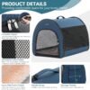 PETSFIT Soft Sided Dog Crate, Travel Dog Crate - 19 Inch Lightweight, Roomy, Easy to Set Up, Portable Pop Up Dog Carrier with Thick Mat, Sturdy Portable Dog Crate Navy Blue - Image 4