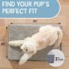 OhGeni 30 Inch Orthopedic Waterproof & Machine Washable Dog Bed for Small Medium Pets, 20D Egg Crate Foam Stable Support, Non-Slip Bottom and Removable Cover, Tear-Resistant Invisible Zipper(Gray) - Image 4