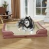 Orthopedic XL Dog Bed for Extra Large Dogs, Waterproof Memory Foam Dog Beds with Sides, Non-Slip Bottom and Egg-Crate Foam Big Dog Couch Bed with Removable Washable Cover(X-Large,Pink) - Image 6