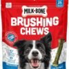 Milk-Bone Brushing Chews Daily Dental Dog Treats, Fresh Mint Flavor, Small/Medium, 25 Count