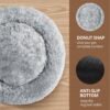 JOLLYVOGUE Small Calming Dog Bed, Anti-Anxiety Donut Cuddler Cat Bed with Anti-Slip Bottom, Fluffy Faux Fur Machine Washable Pet Cushion for Small Medium Dog & Cat, 20" - Image 3