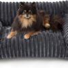 Cute Couch Bed for Pets, Supportive Cat Sofa for Indoor Cats, Small Dog Sofa Bed for Small Dogs, Grey, 24 inches