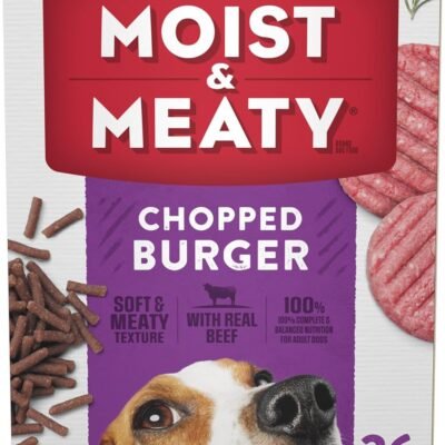 Purina Moist and Meaty Dog Food Chopped Burger Soft Dog Food Pouches - 36 ct. Pouch